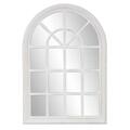 Gfancy Fixtures White Washed Mirror with Arched Panel Window Design GF3094101